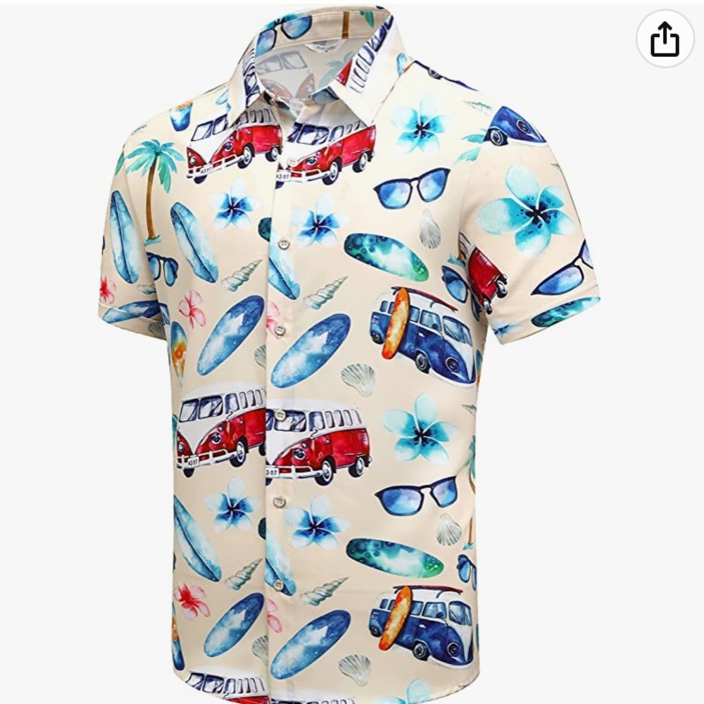 NEW SheLucki Hawaiian Shirt Size:S